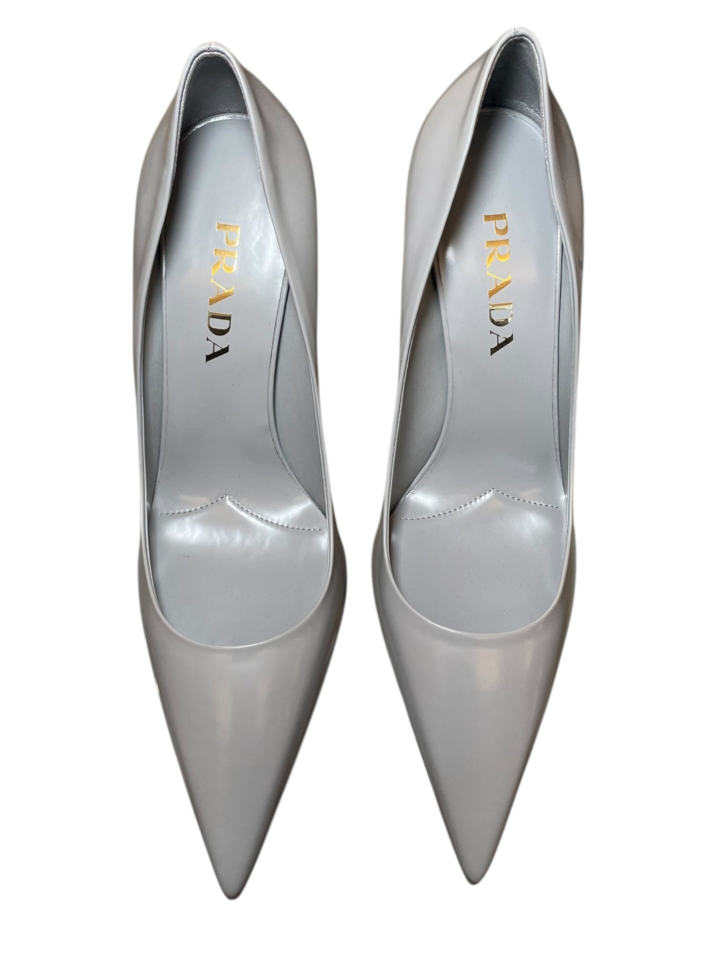 Prada Pointed-Toe Pumps – Grey