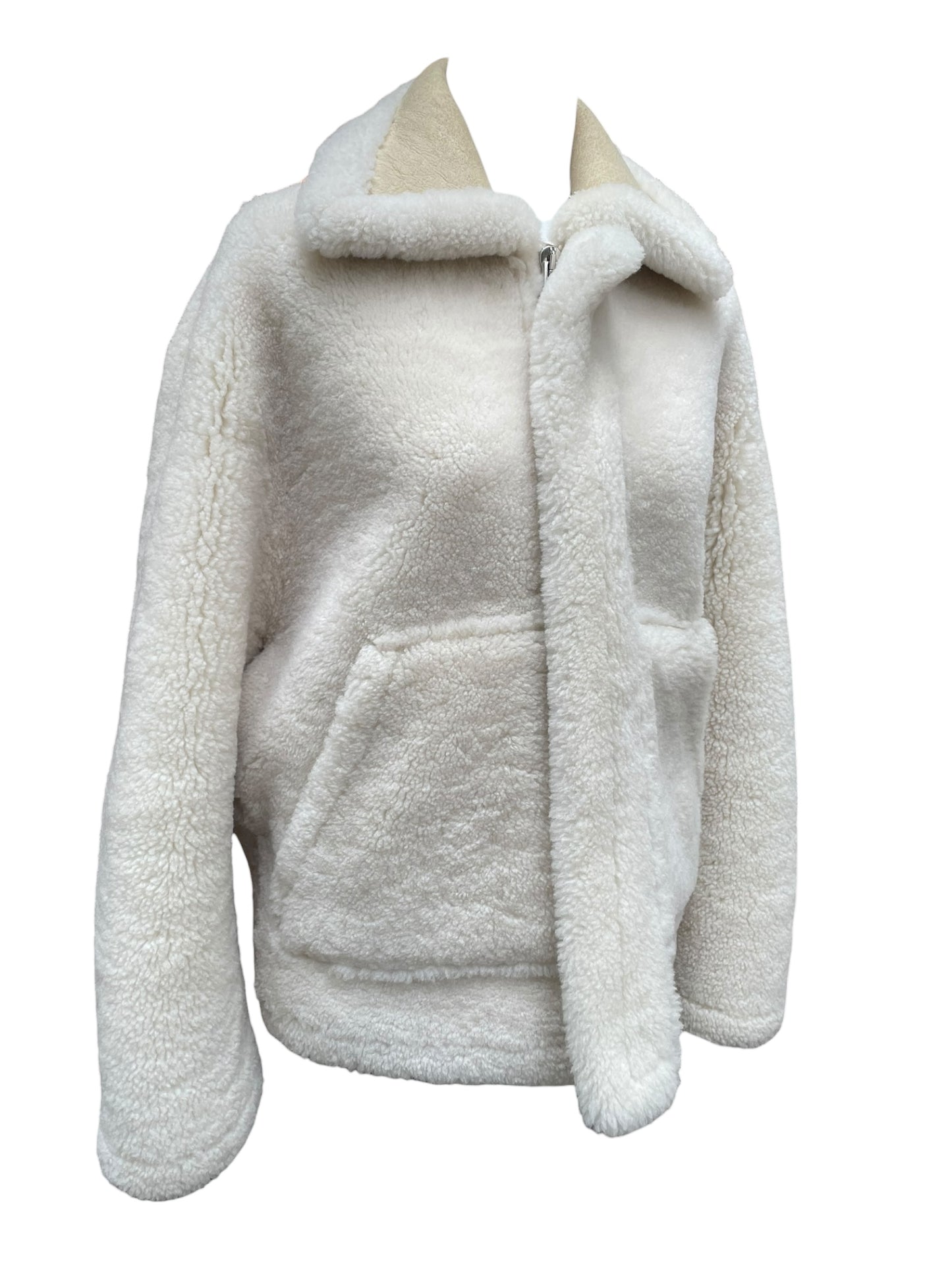 Jacqemus Shearling Jacket – Ecru & Cream- Le Papier Collection