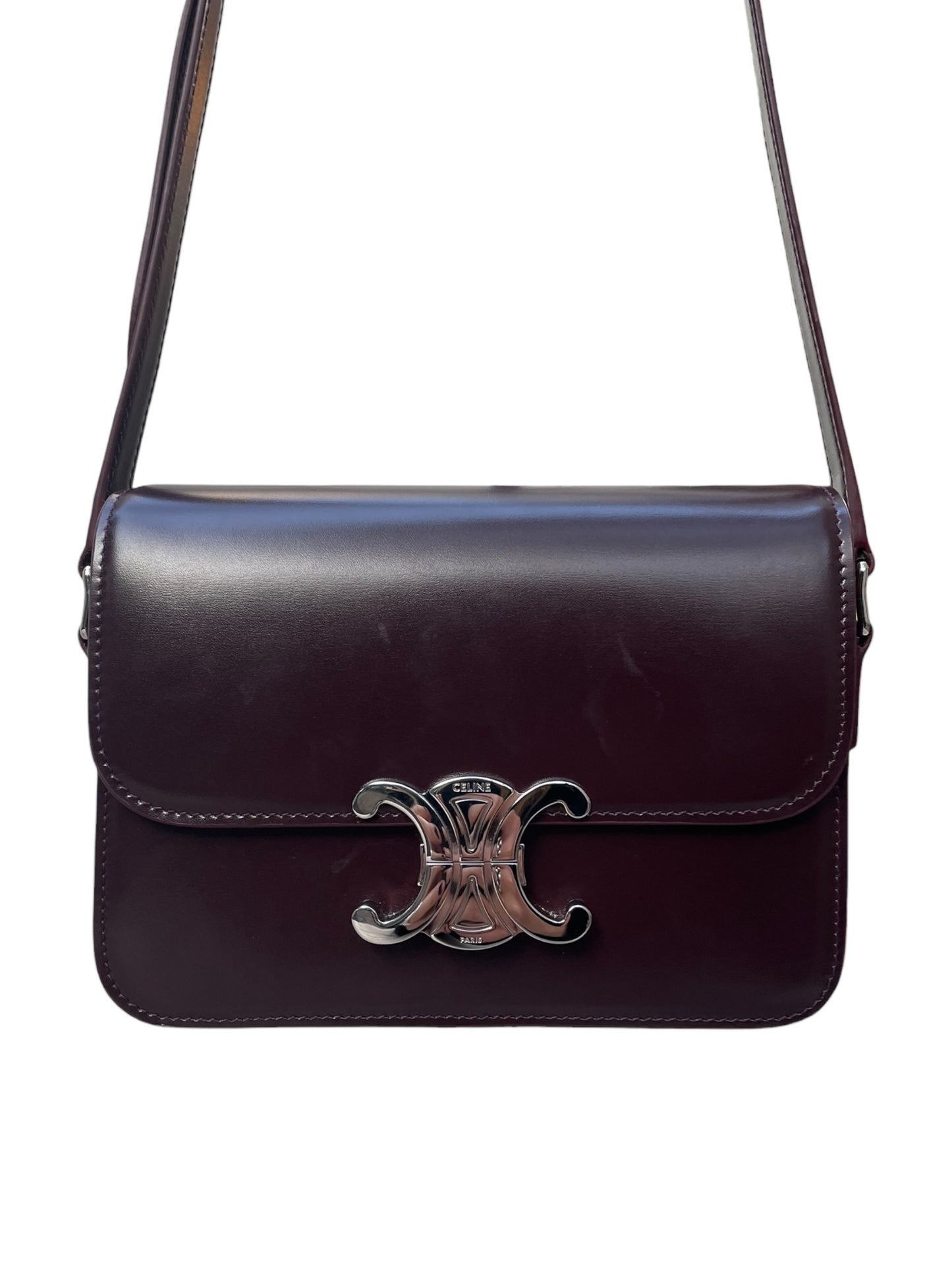 Celine Triomphe Teen Bag – Deep Burgundy