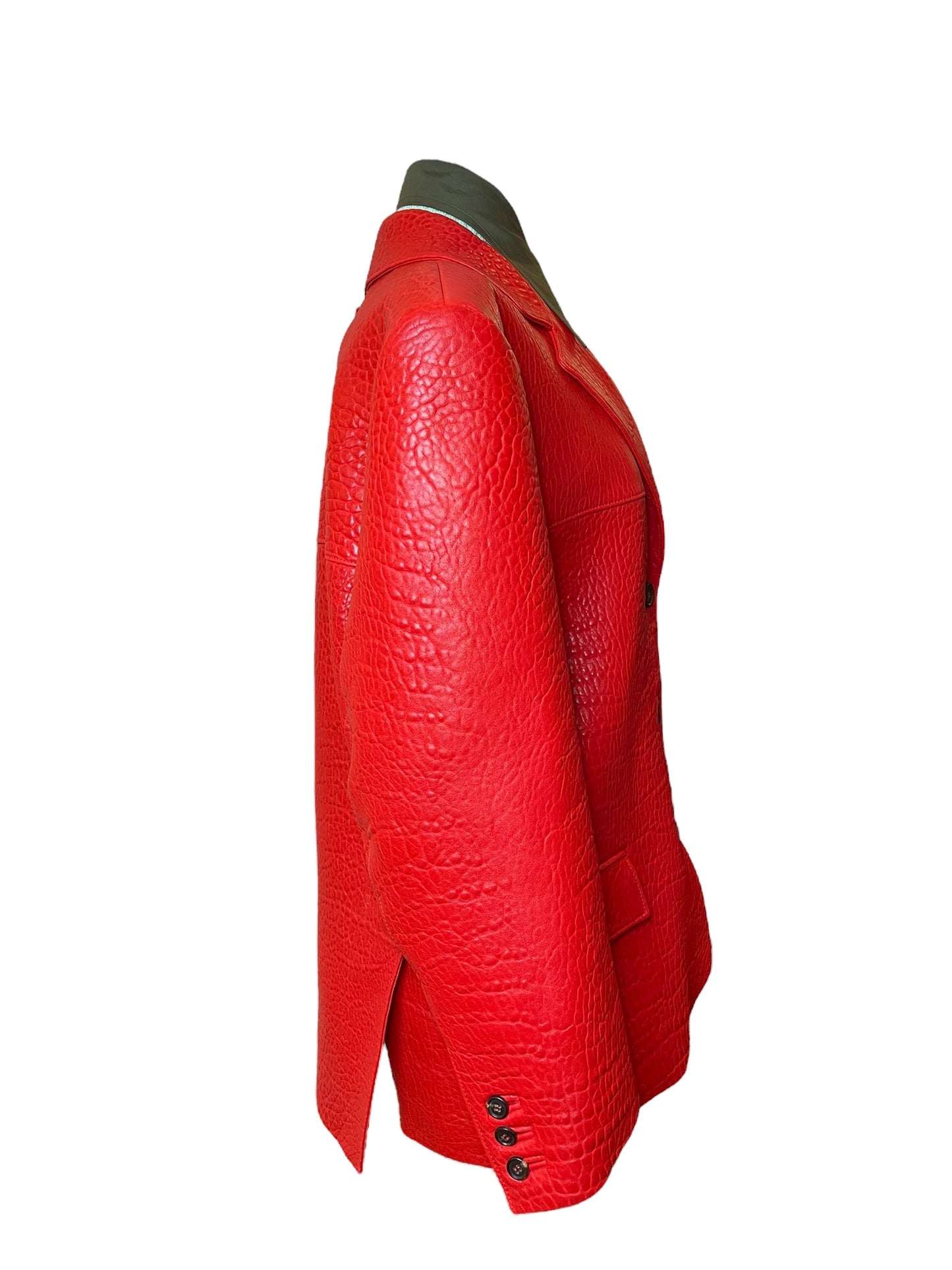 Prada Oversized Red Leather Jacket
