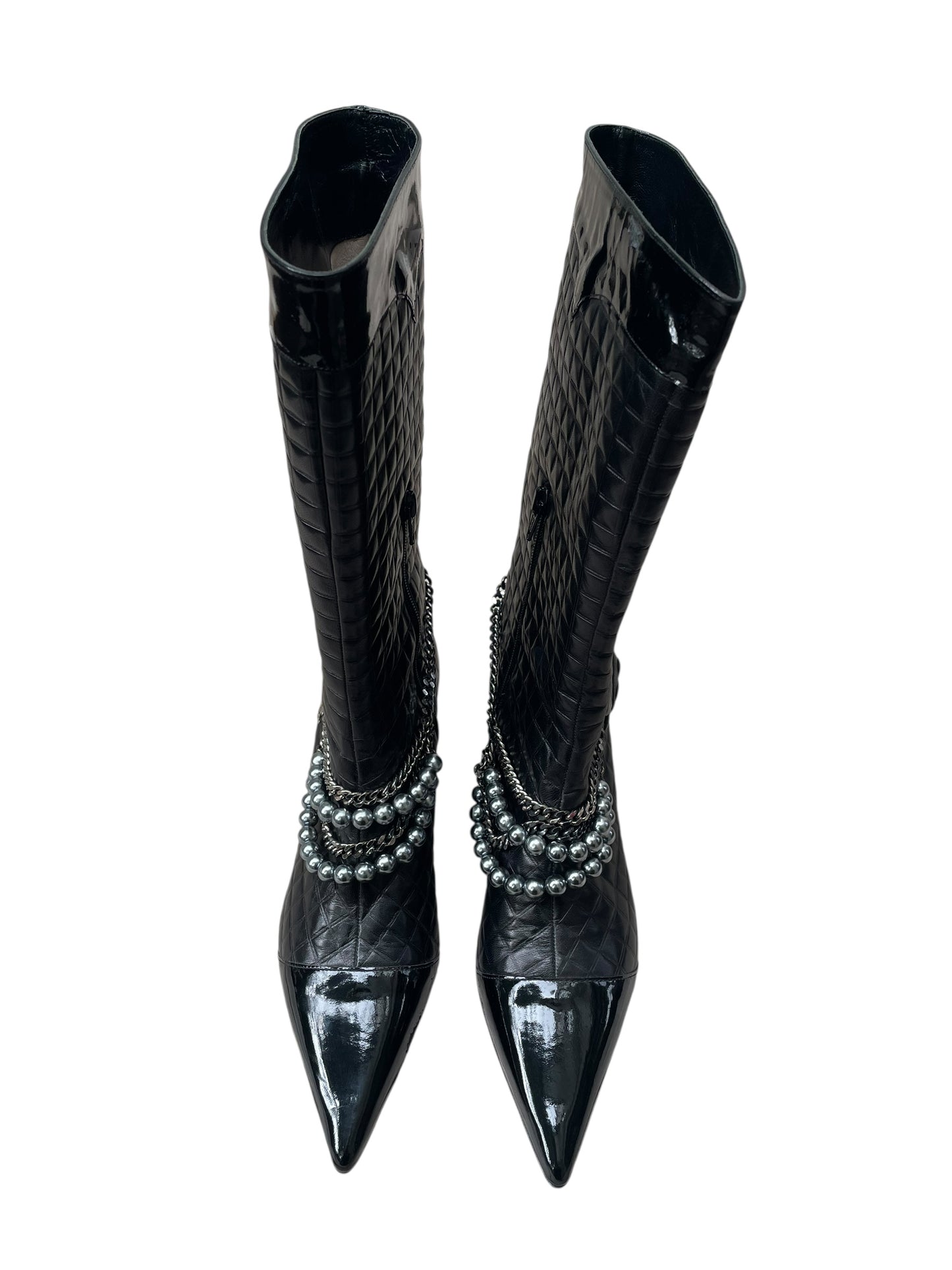 Chanel black ankle boots
