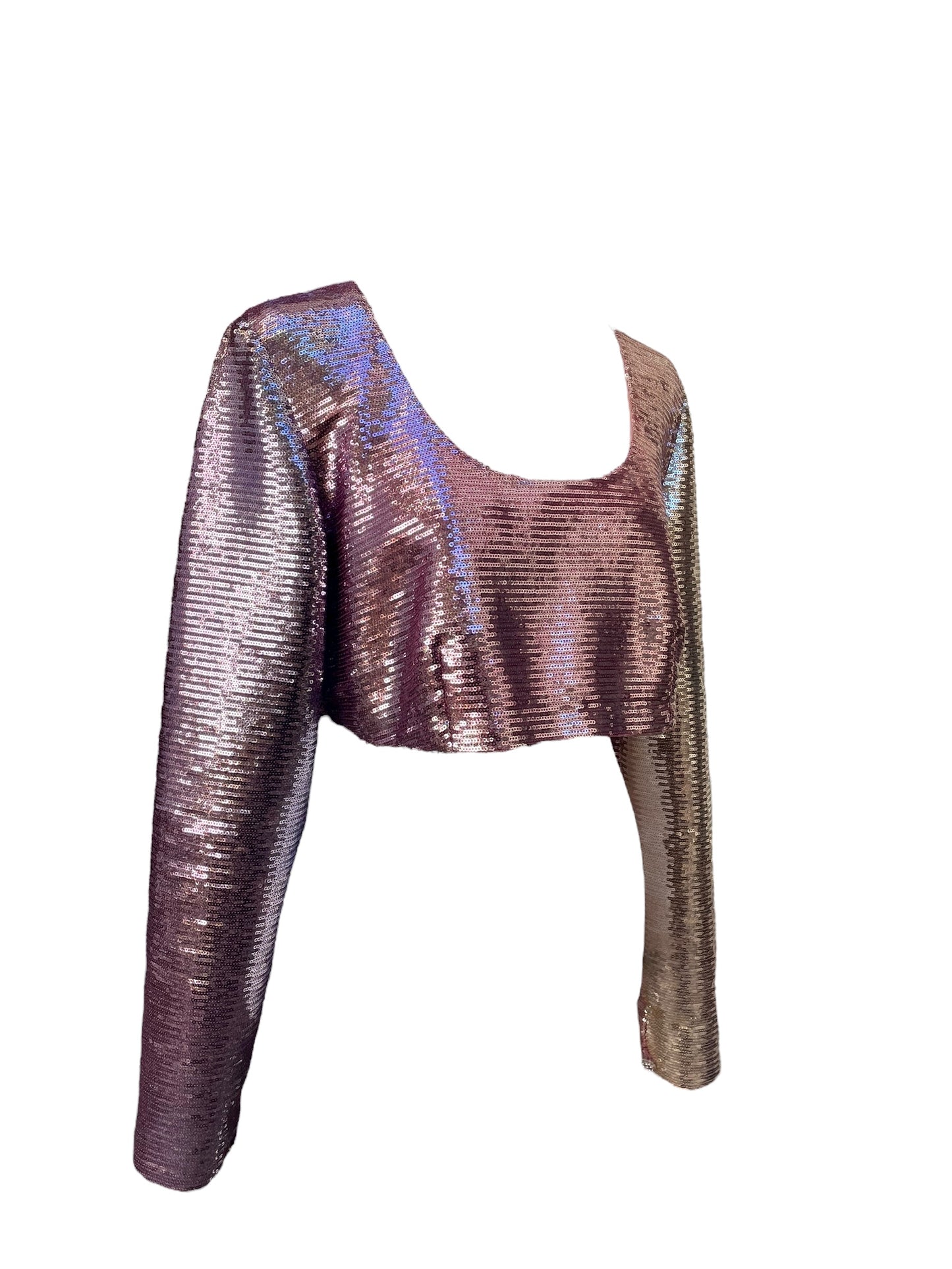 Chanel Sequin Cropped Top – Rose Gold