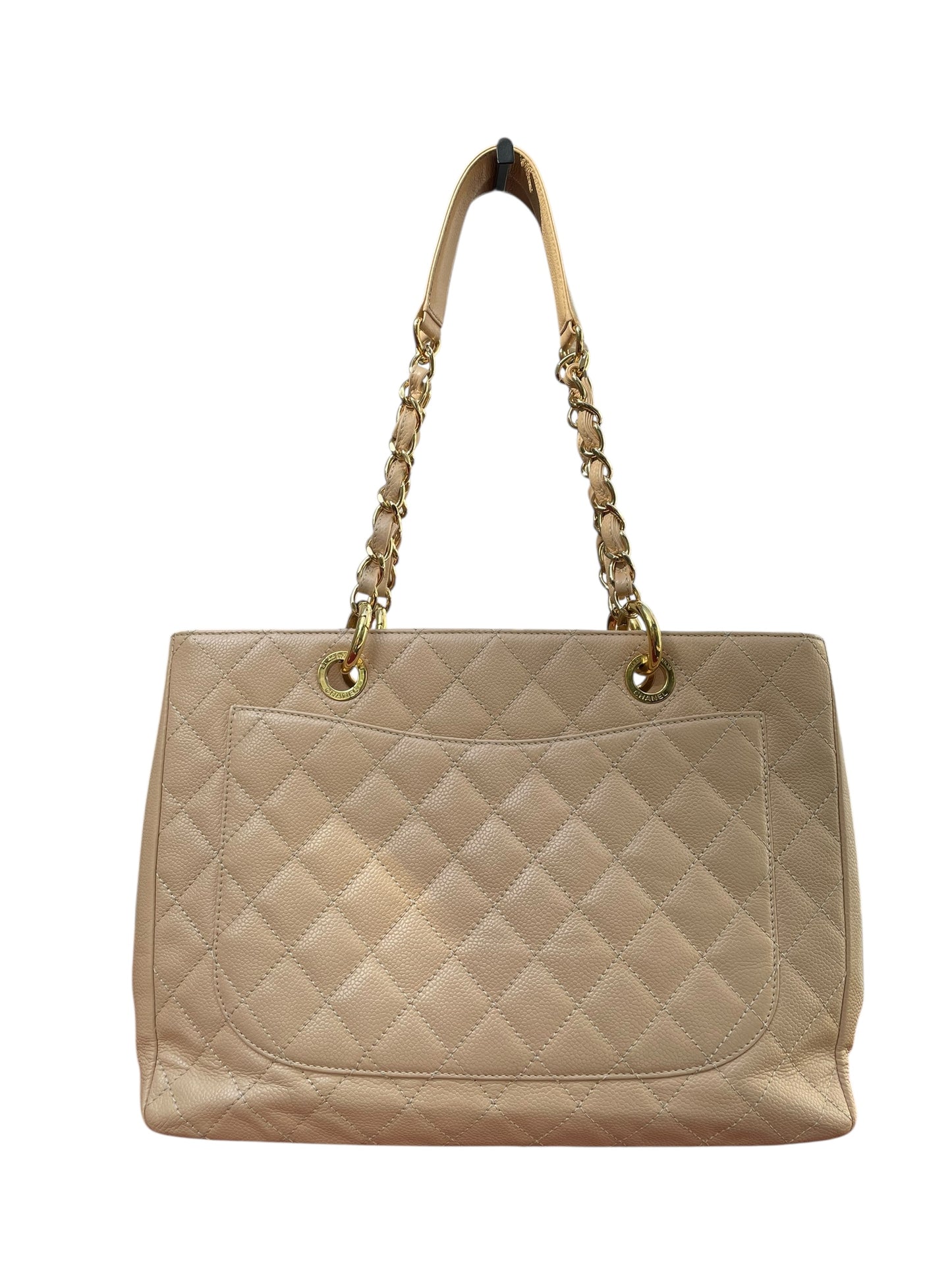 Chanel Classic Beige/Nude Quilted Leather Handbag