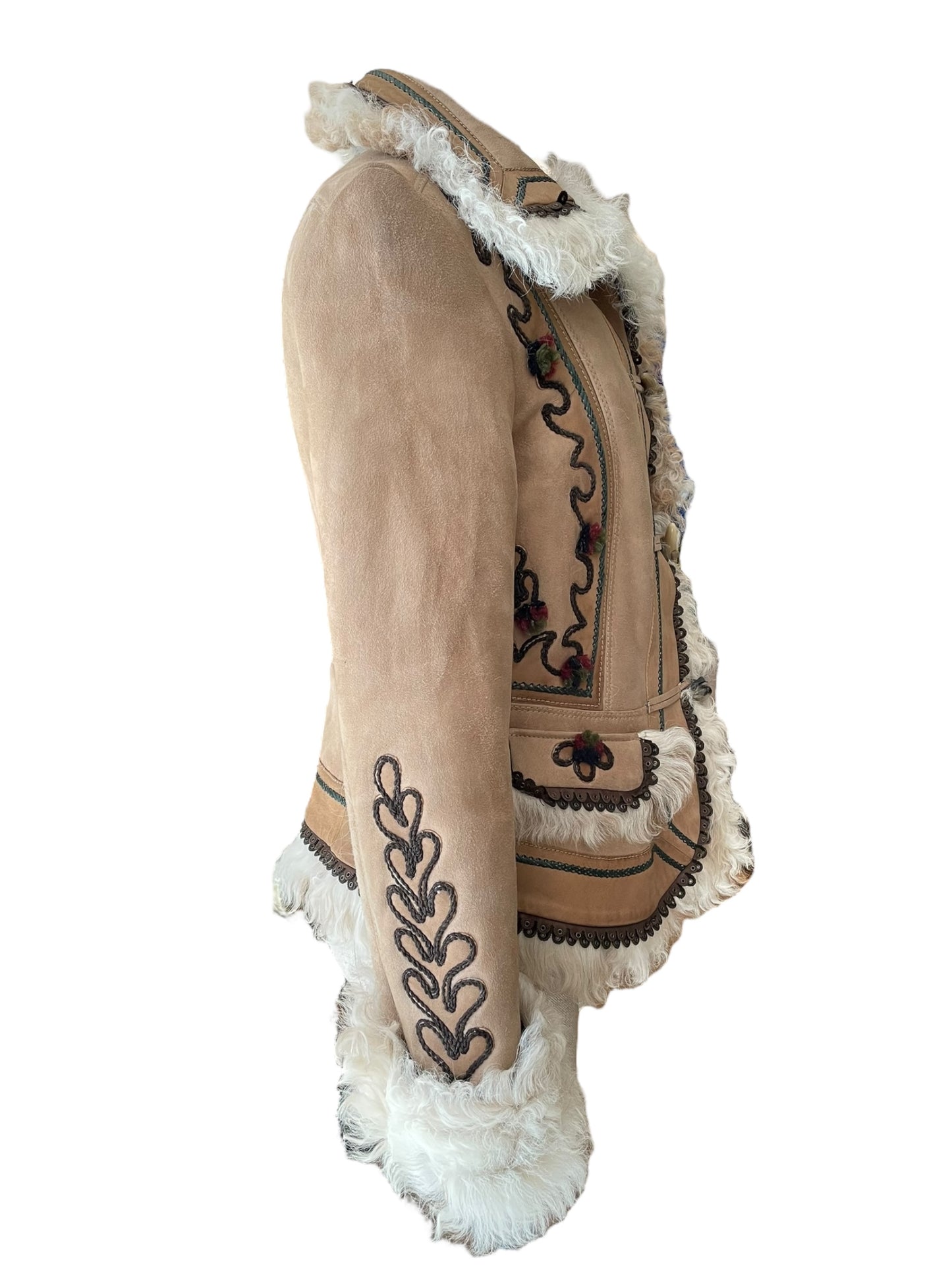 Burberry jacket in genuine shearling 70s style