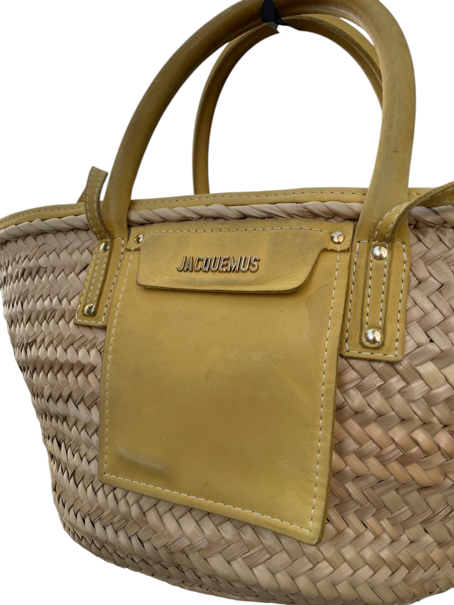 Sac panier jaune Jacquemus