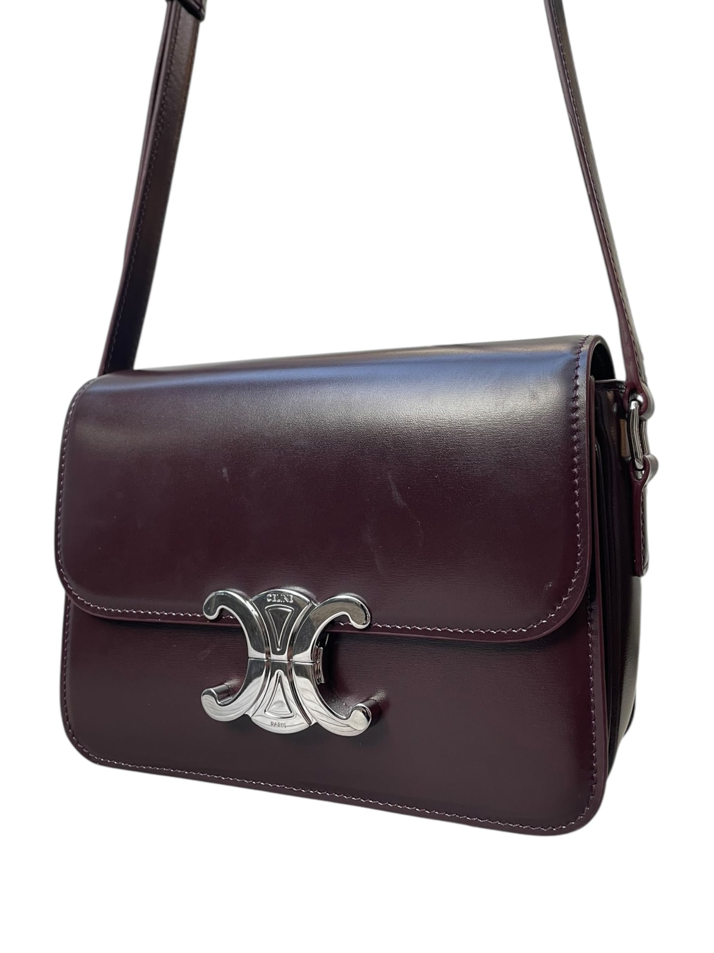 Celine Triomphe Teen Bag – Deep Burgundy