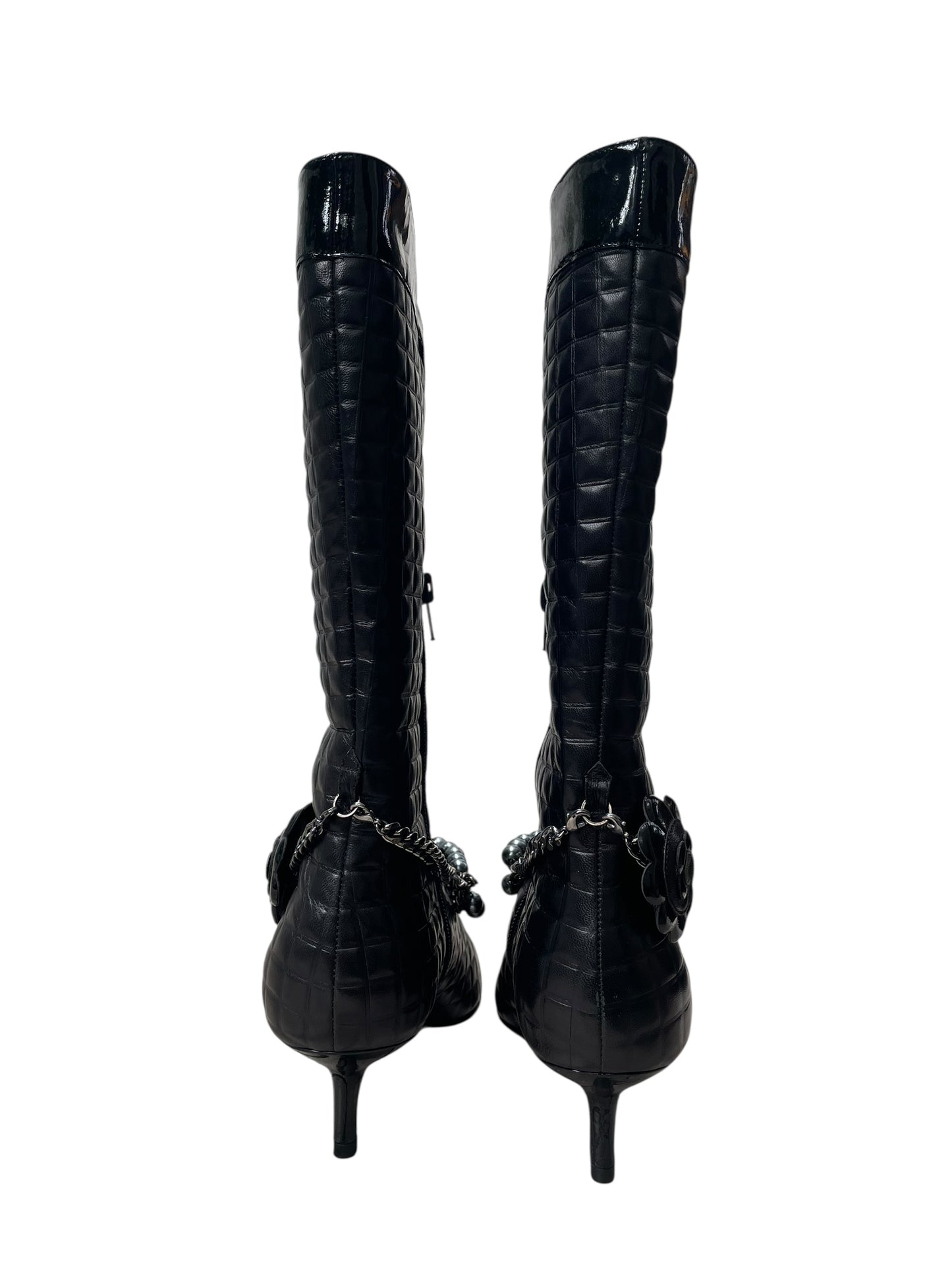 Chanel black ankle boots