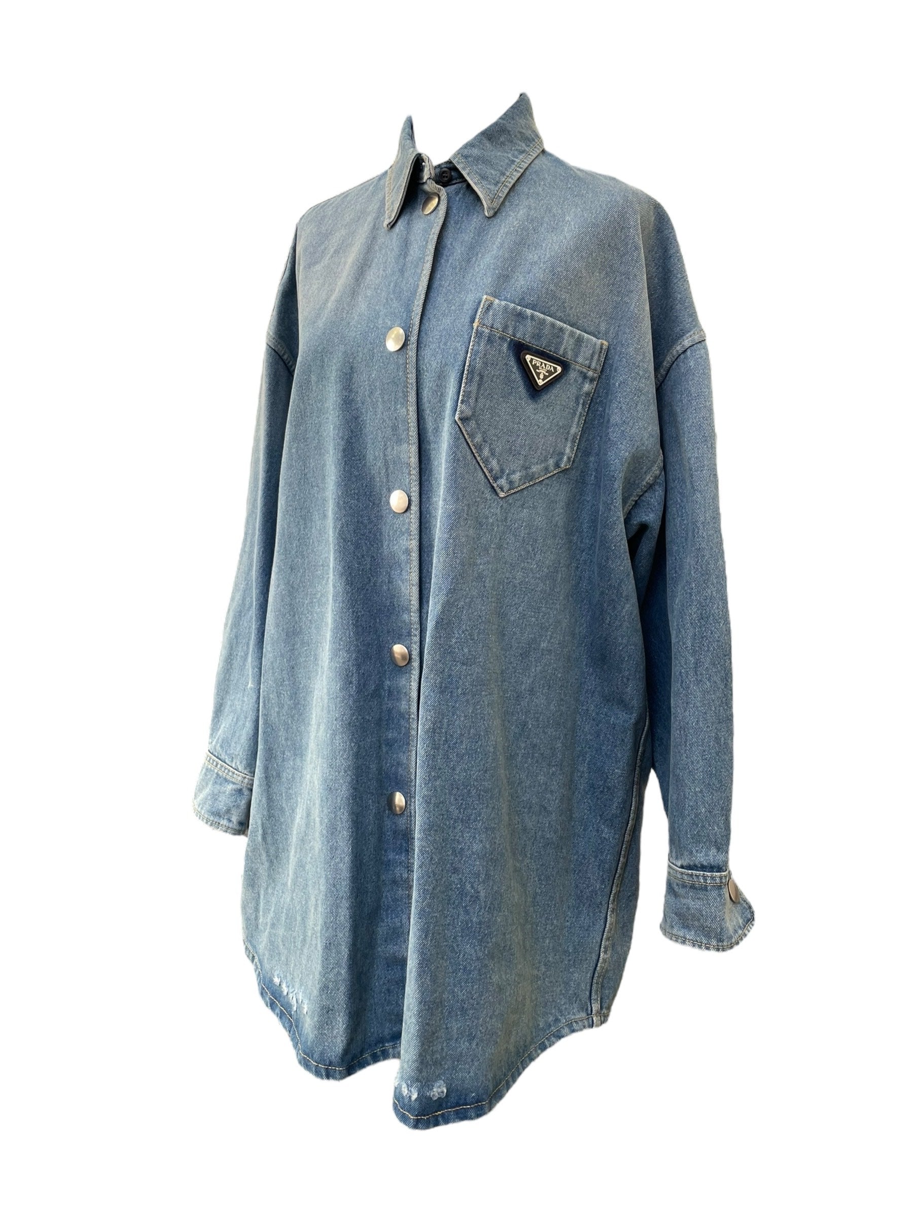 Prada Thick Blue Denim Shirt – Les Enfants d'Edouard
