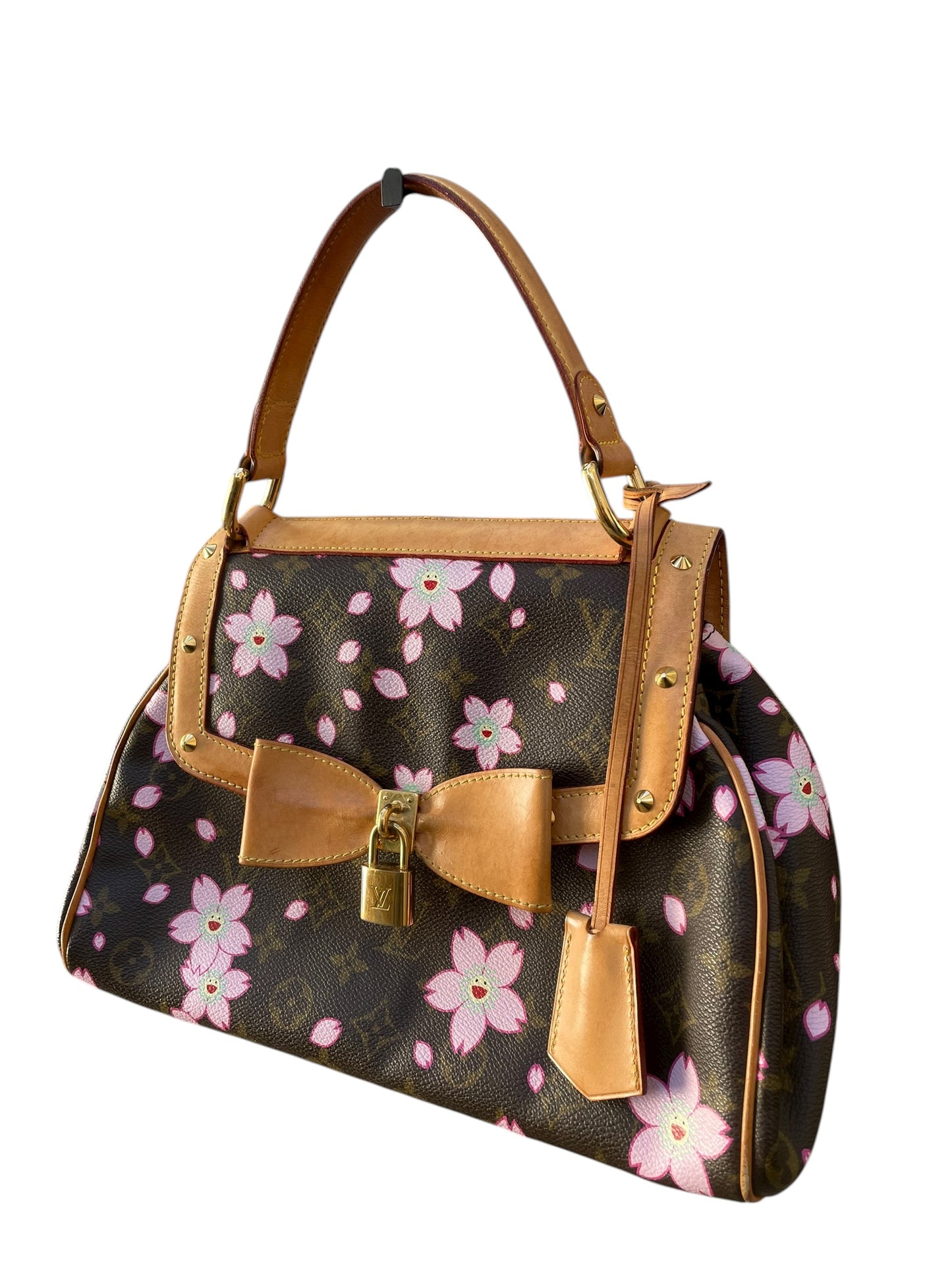 Louis Vuitton x Takashi Murakami Handbag – Monogram Canvas with Pink Flowers & Leather Bow