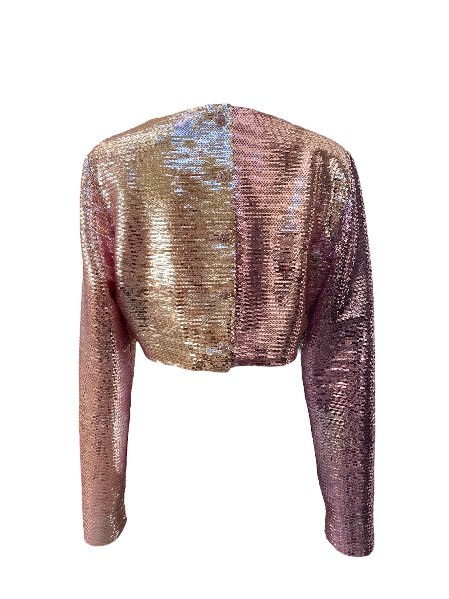 Chanel Sequin Cropped Top – Rose Gold