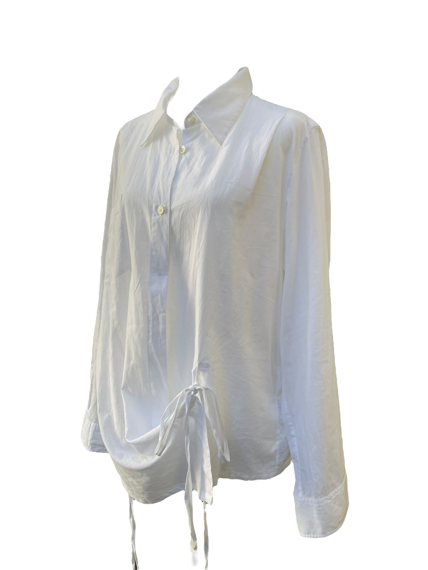 Ann Demeulemeester White Shirt – Adjustable Ties