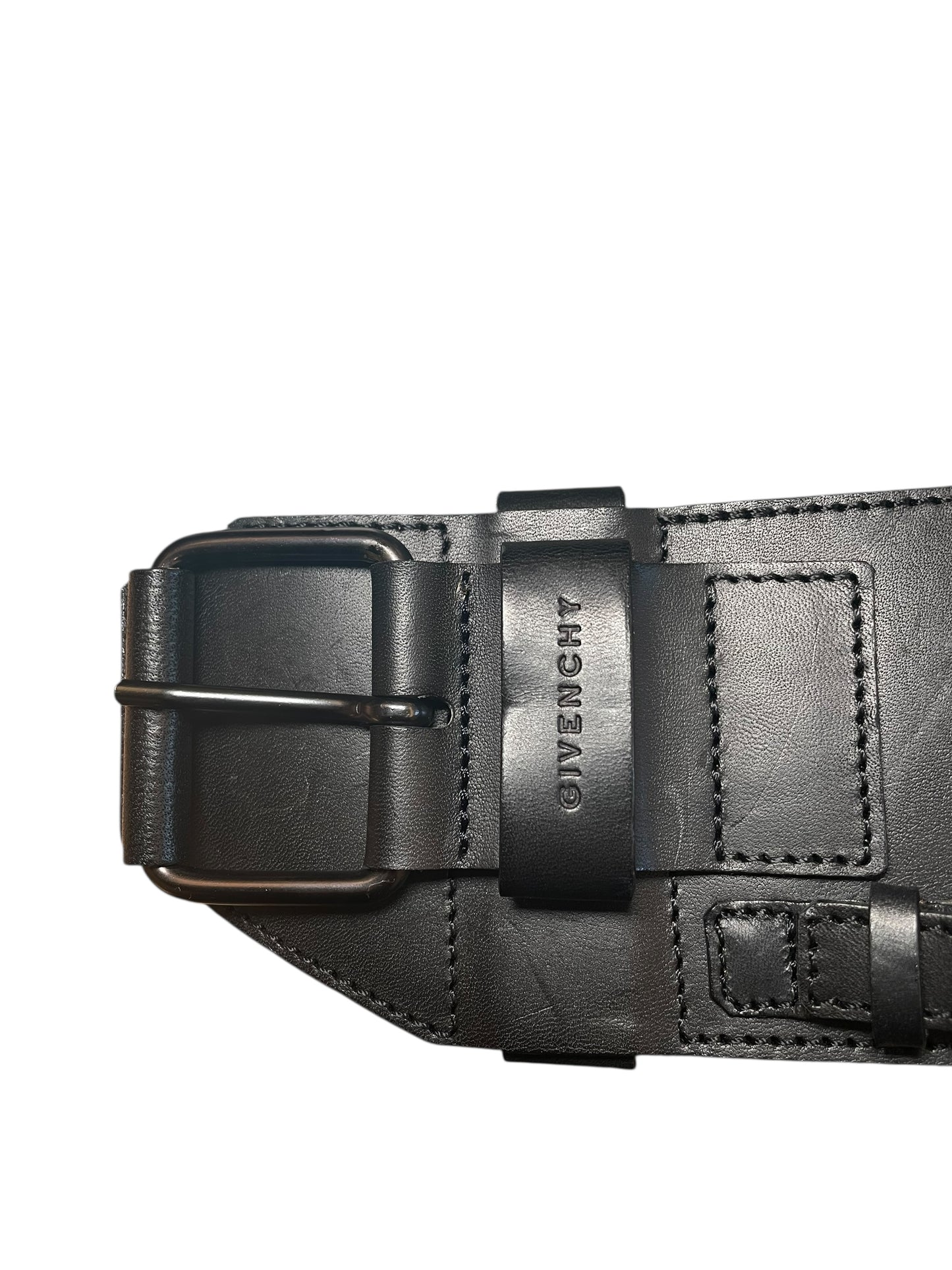 Givenchy Wide Belt – Black with Elegant Strap Details
