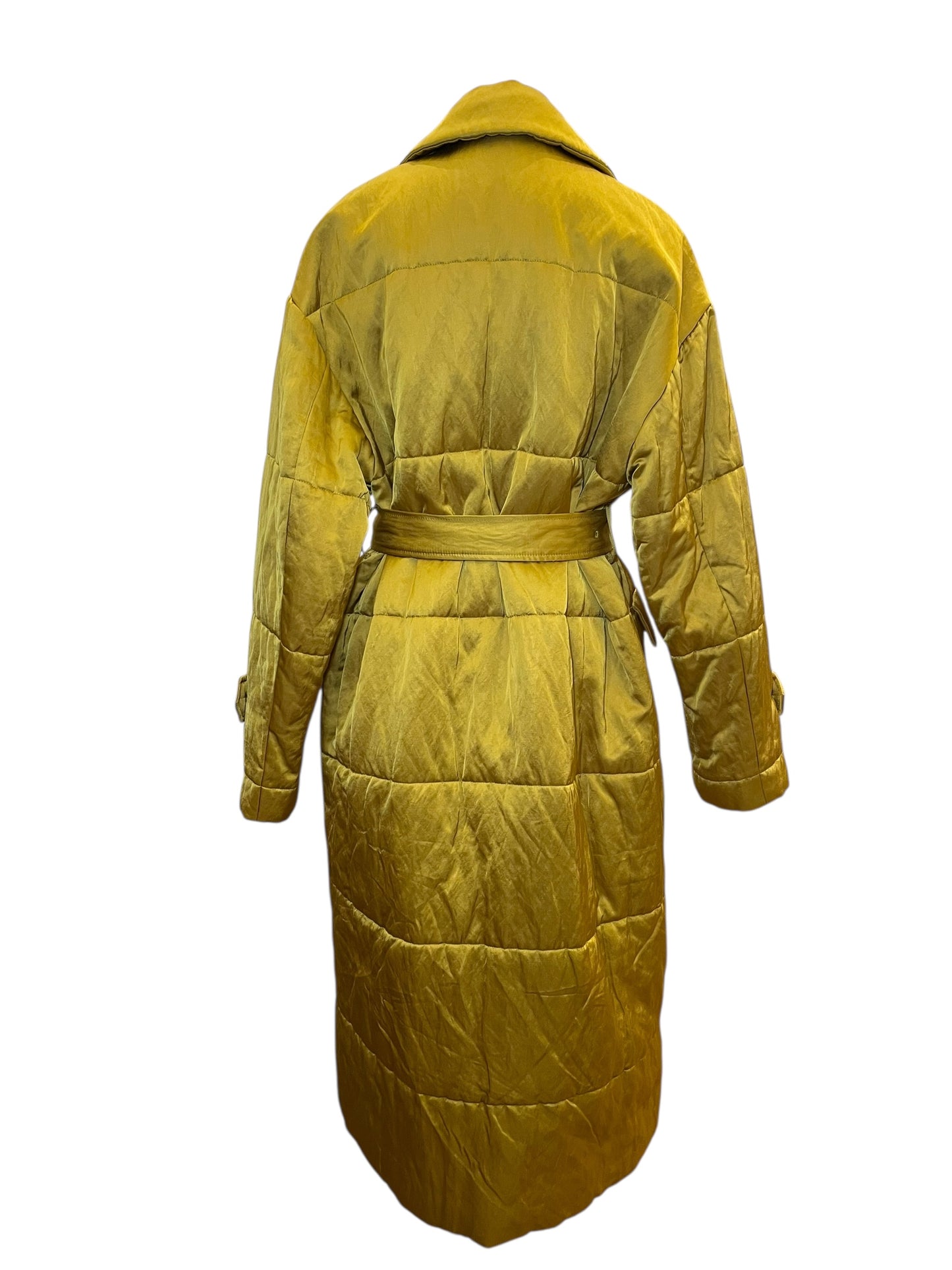 Dries Van Noten Long Quilted Coat – Satin Yellow