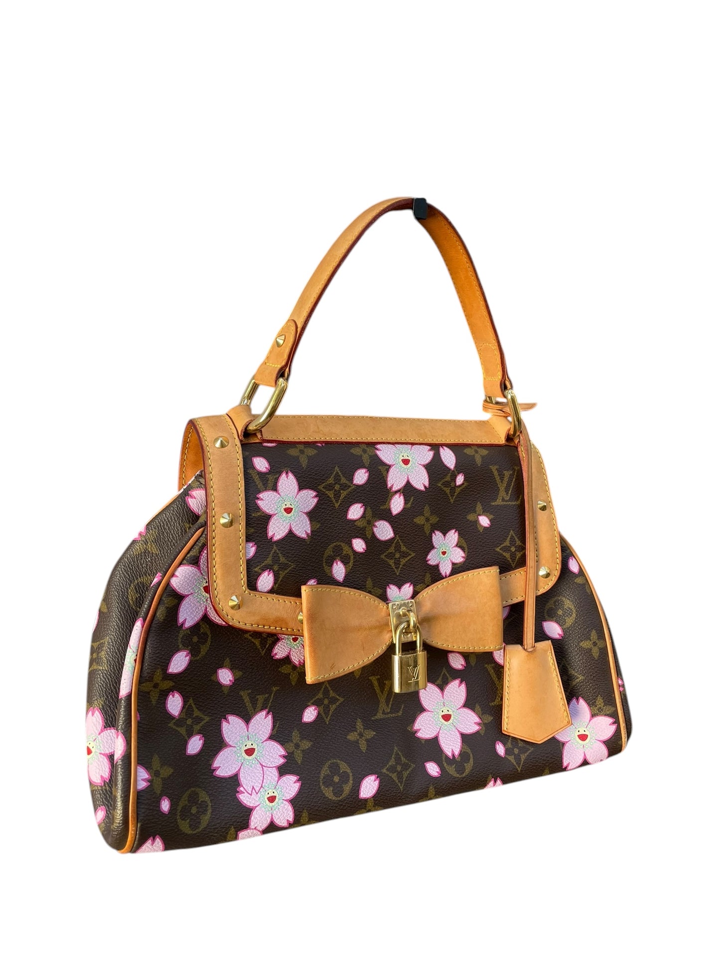Louis Vuitton x Takashi Murakami Handbag – Monogram Canvas with Pink Flowers & Leather Bow