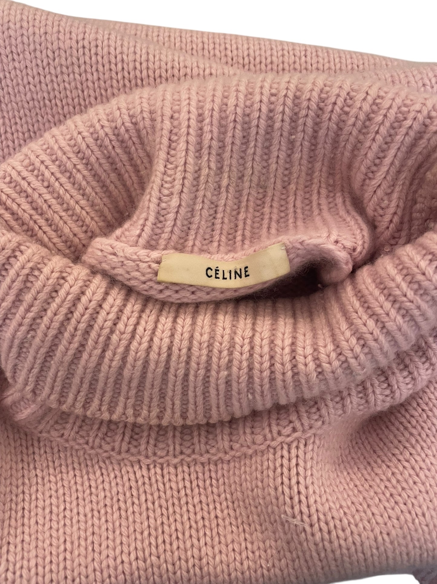 Celine Oversized Cashmere Sweater – Pale Pink