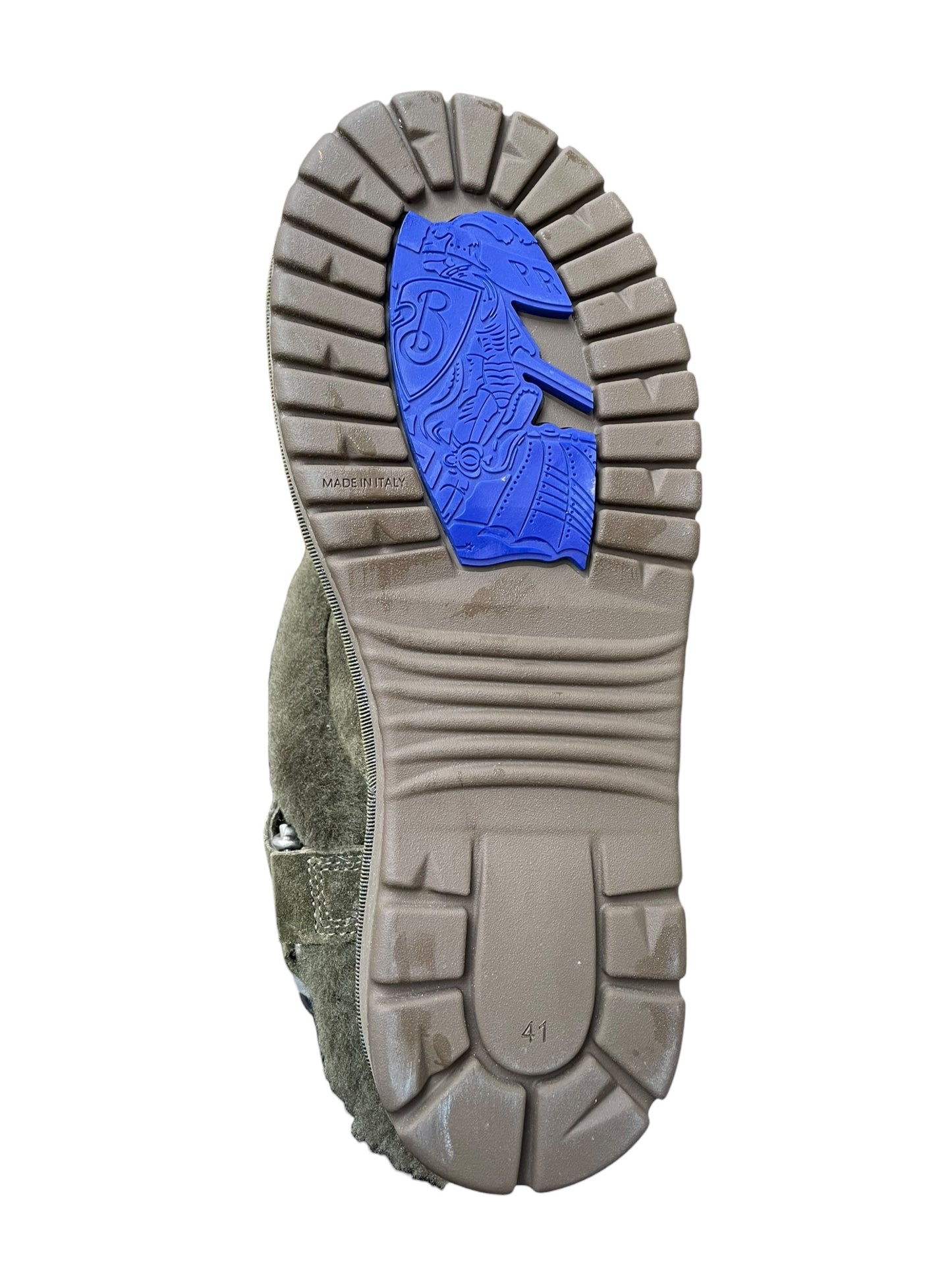 Burberry Shearling-Lined Foldover Boots – Khaki