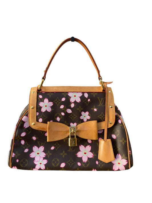 Louis Vuitton x Takashi Murakami Handbag – Monogram Canvas with Pink Flowers & Leather Bow