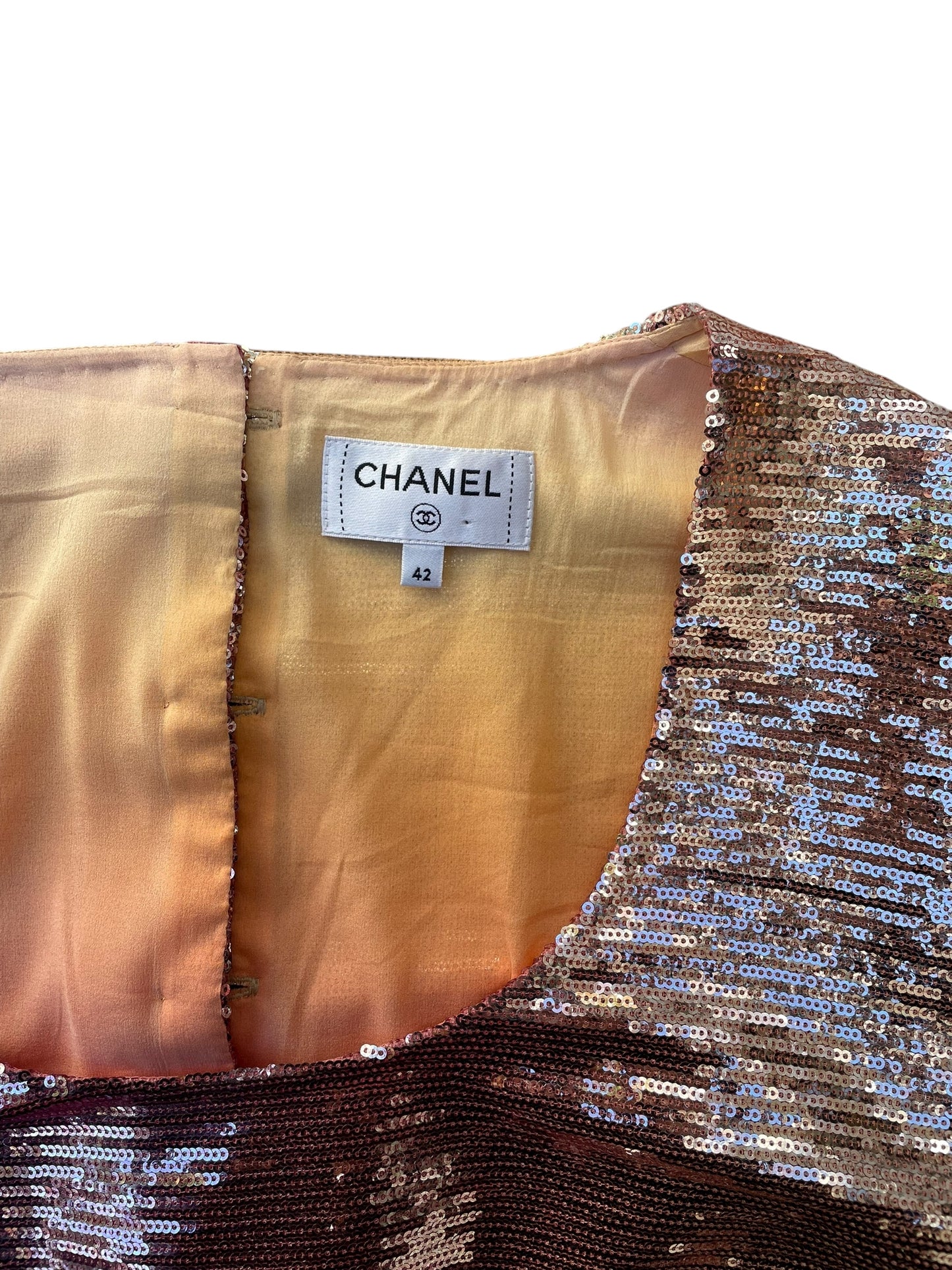 Chanel Sequin Cropped Top – Rose Gold