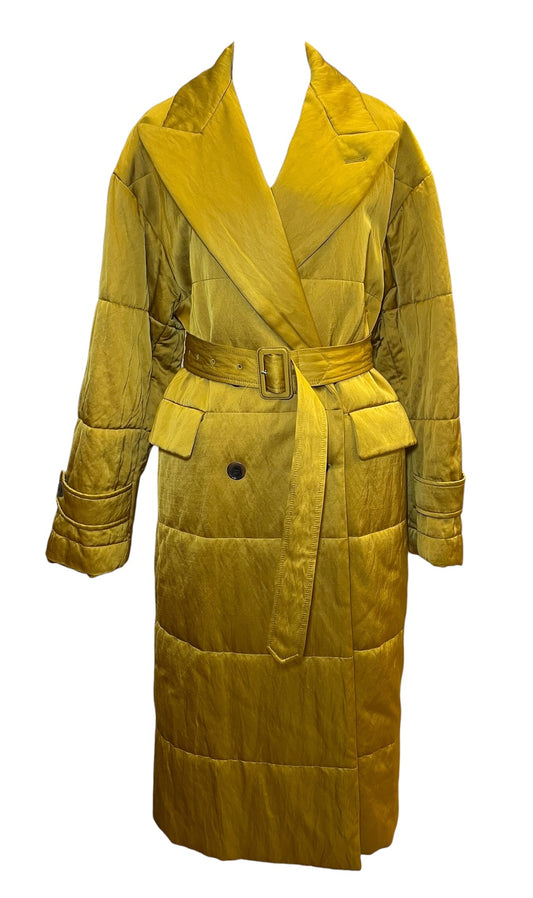 Dries Van Noten Long Quilted Coat – Satin Yellow