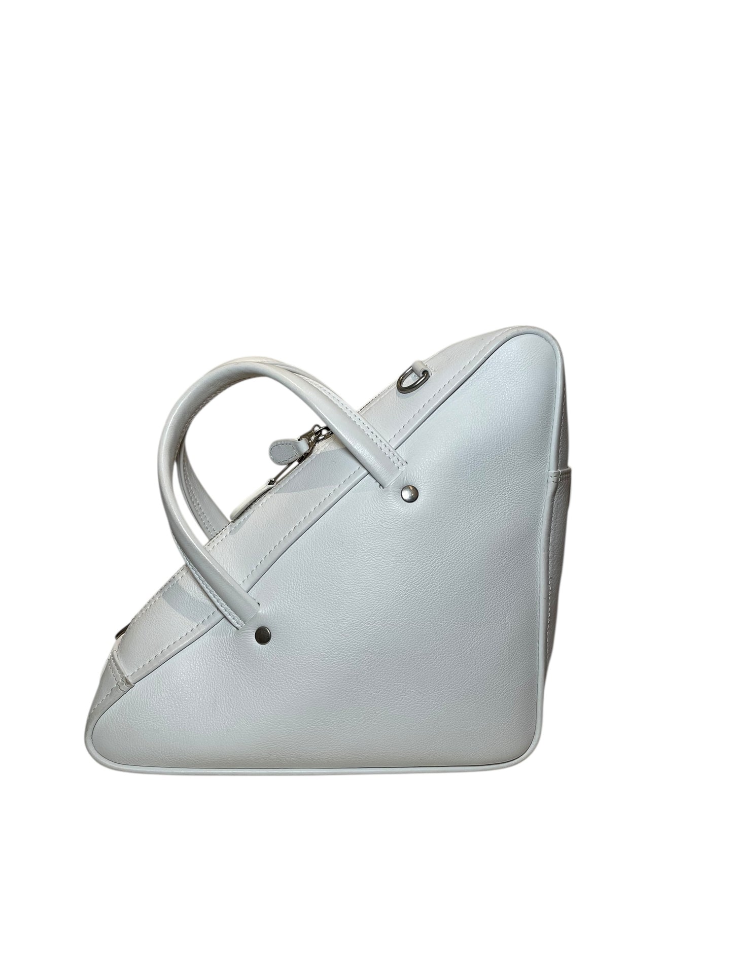 Balenciaga Triangle Bag – White Leather
