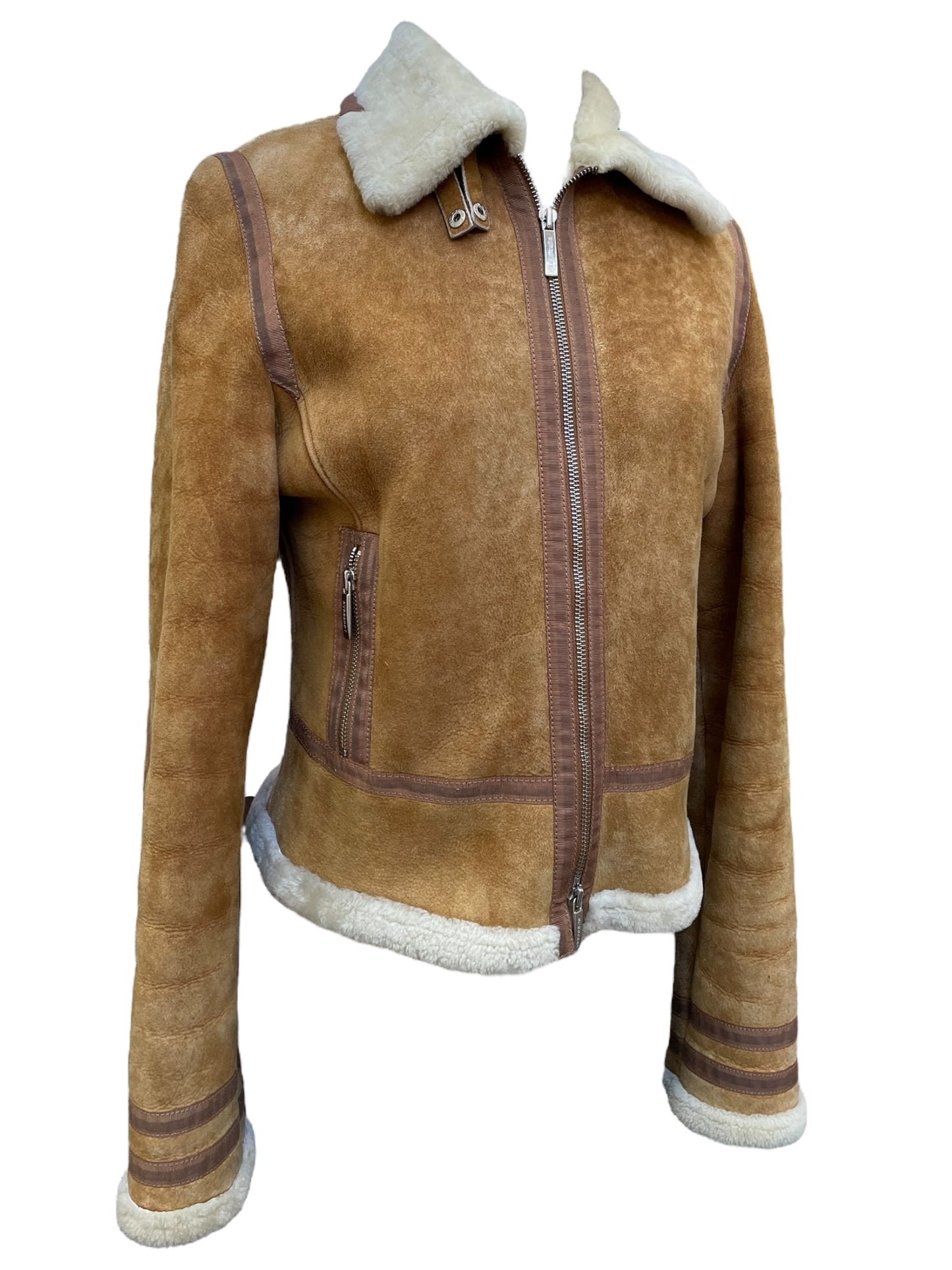 Burberry shearling beige jacket