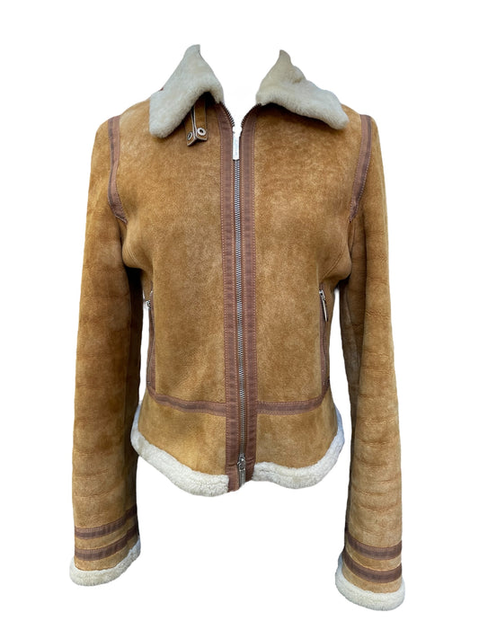 Burberry shearling beige jacket