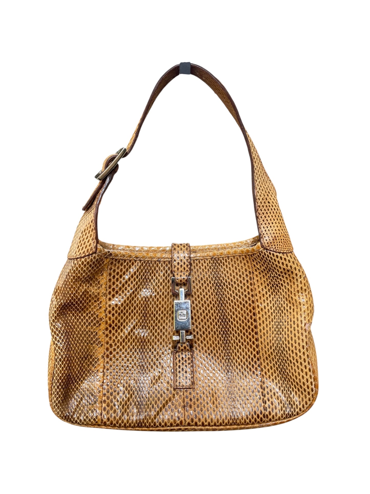 Mini-sac Gucci Jackie vintage en peau de serpent