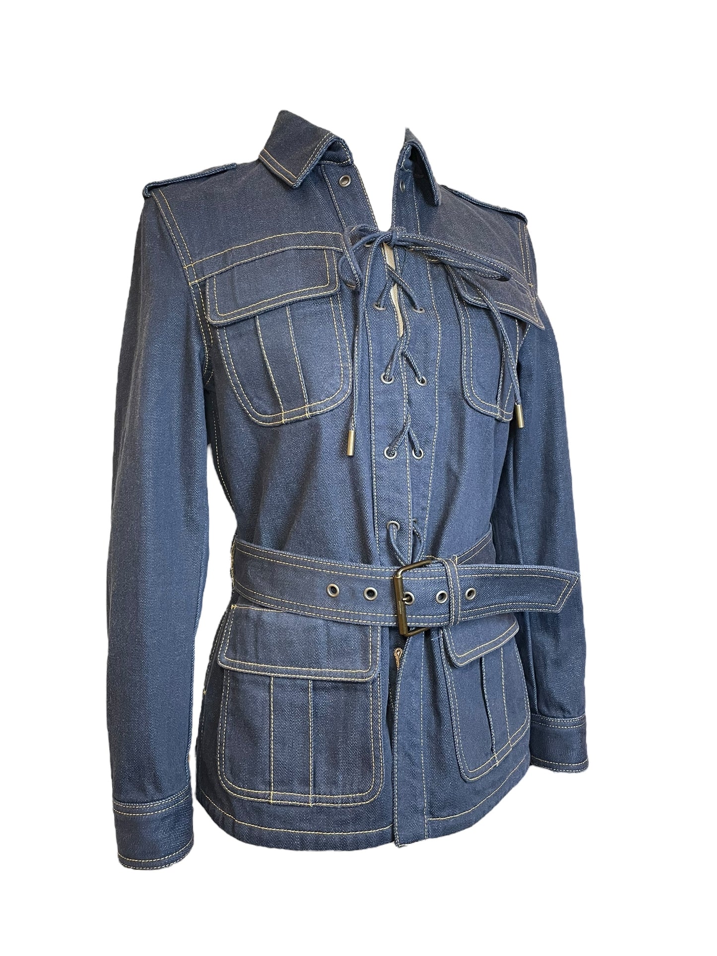 Saint Laurent Denim Safari Jacket