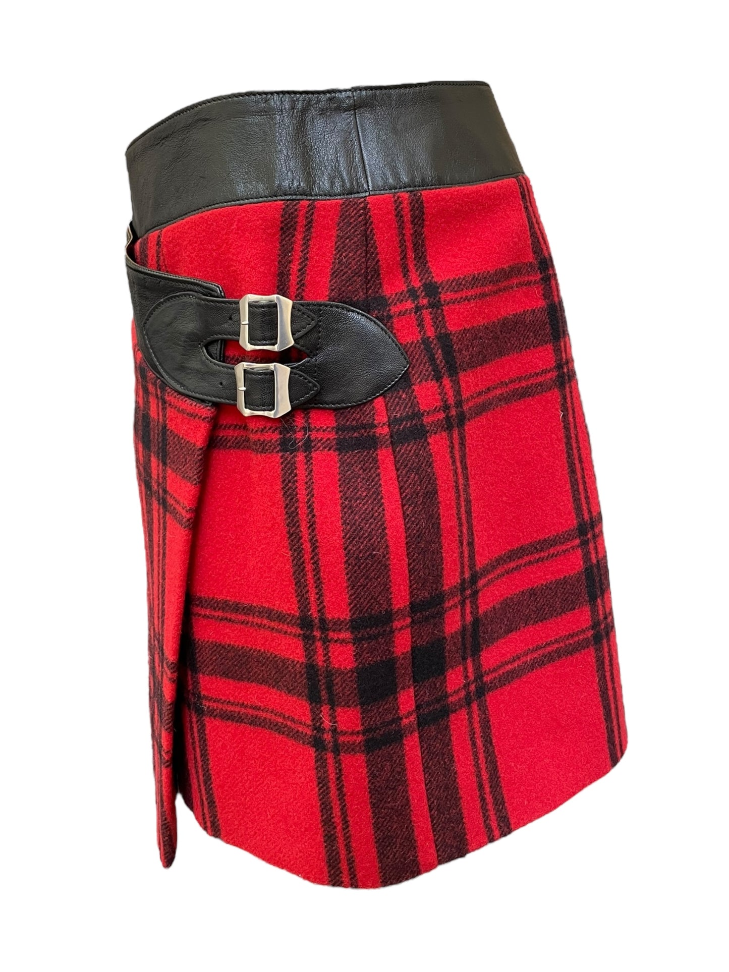 Saint Laurent tartan mini skirt