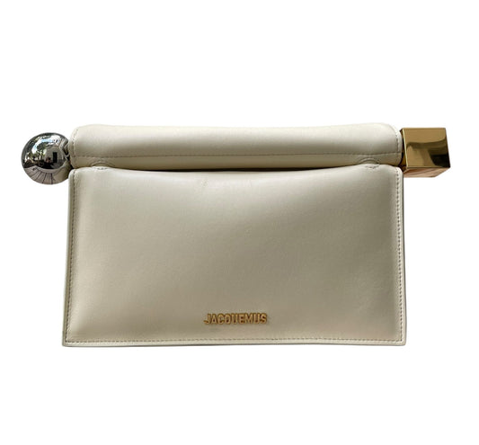 Jacquemus Le Rond Carré Clutch in White Ivory