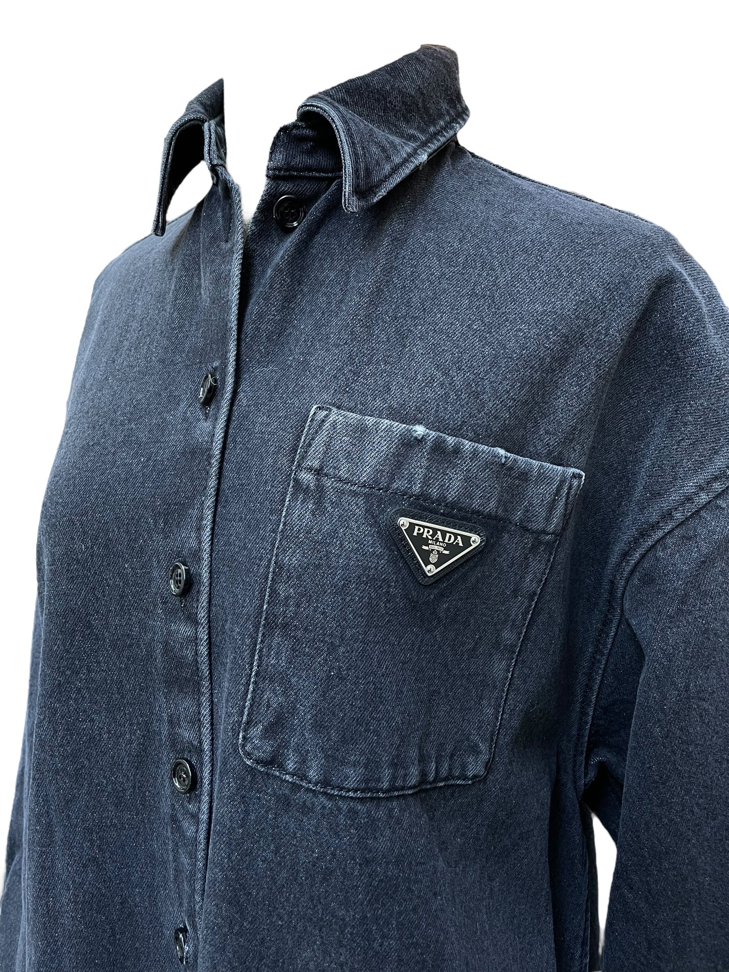 Prada oversized denim shirt