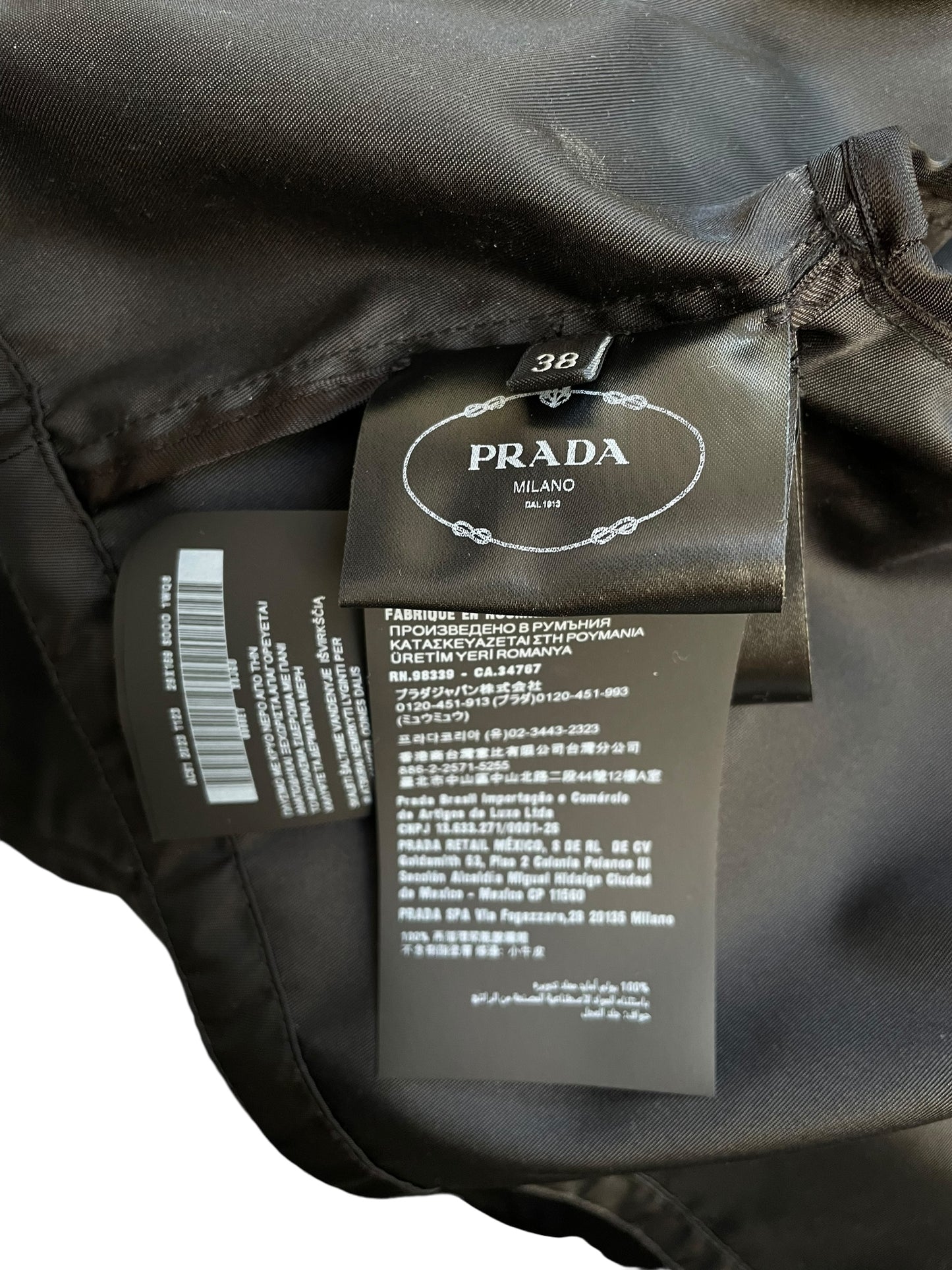 Prada black rain jacket
