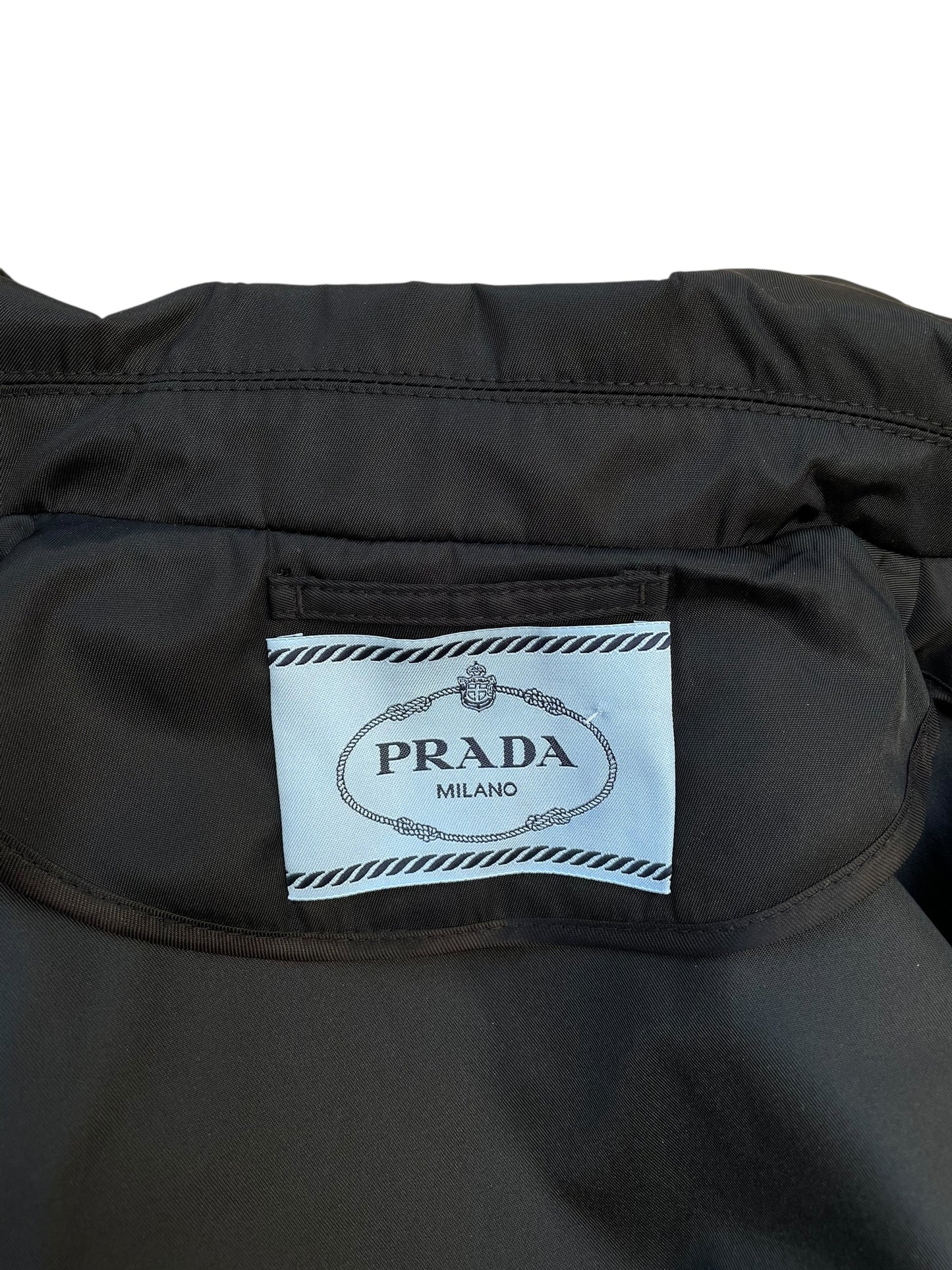 Prada black rain jacket