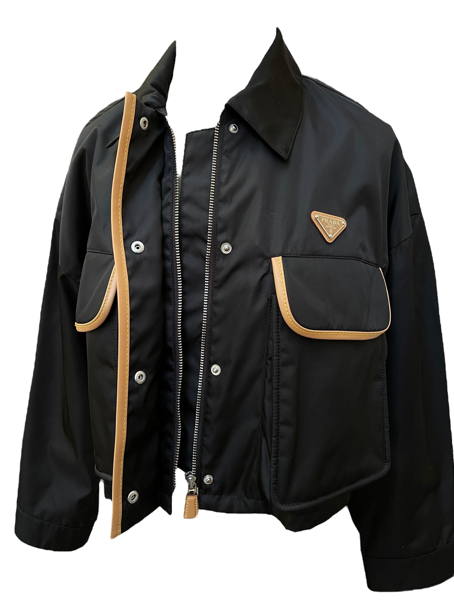 Prada black rain jacket