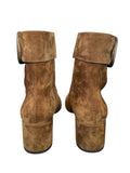 Yves Saint Laurent camel suede ankle boots