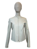 The Row cream leather jacket