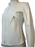 The Row cream leather jacket