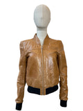 Balenciaga brown leather jacket