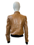 Balenciaga brown leather jacket