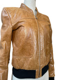 Balenciaga brown leather jacket