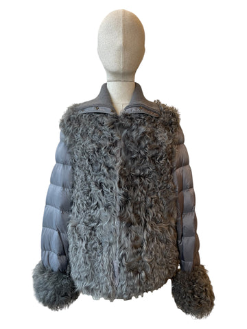 Moncler Down Jacket with Fur Trim