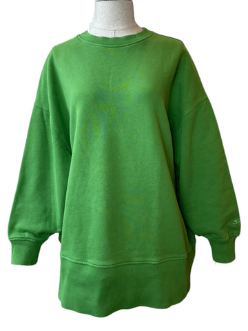 Sweat-shirt col rond vert Essentiel