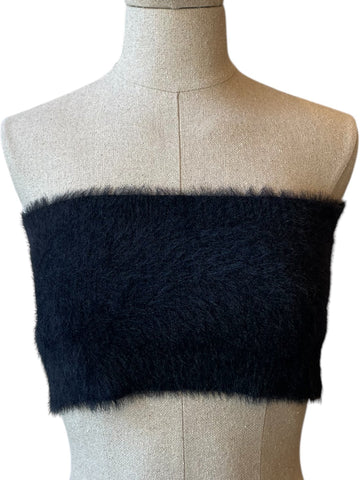 Jacquemus Black Fuzzy Bandeau Top