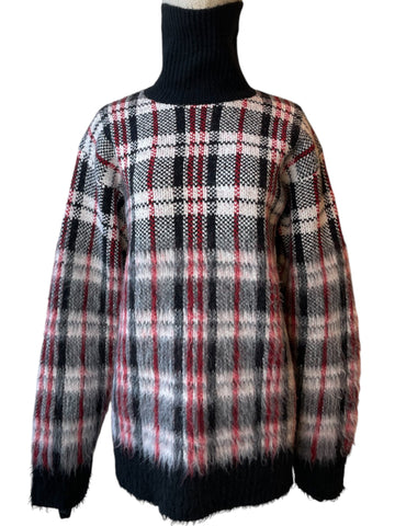 Helmut Lang Checkered Turtleneck Sweater