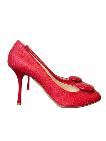 Dior Red Snake Heels