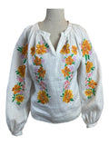 Maje Embroidered Floral Blouse