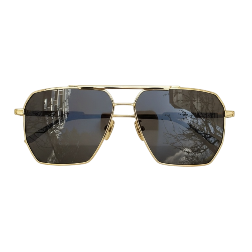 Bottega Veneta - Gold Aviator Sunglasses