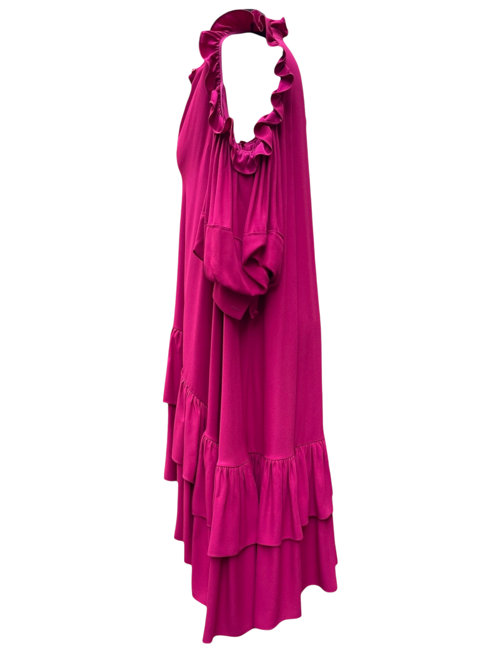 Alexander McQueen Fuchsia Ruffle Dress