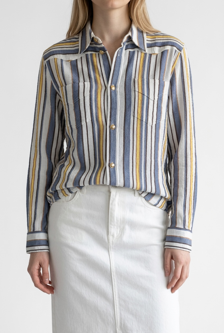 Celine Linen Striped Shirt