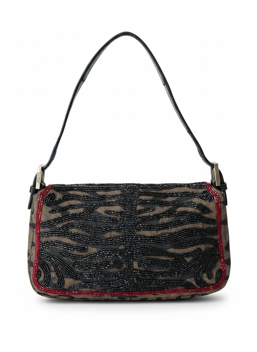 Sac à main Fendi Vintage Baguette brodé de perles